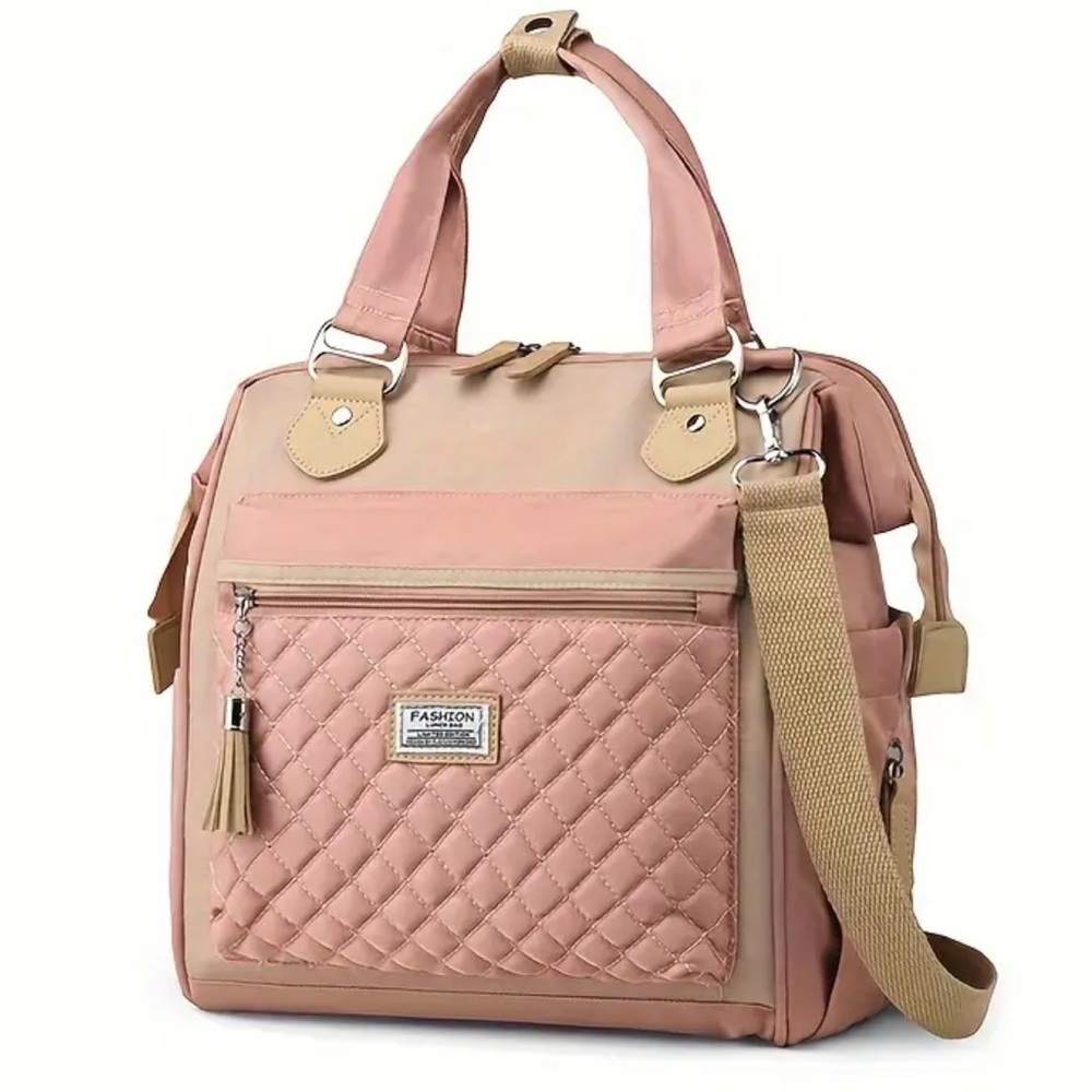 🤍New Stylish Large capacity quilted lunch bag🤍